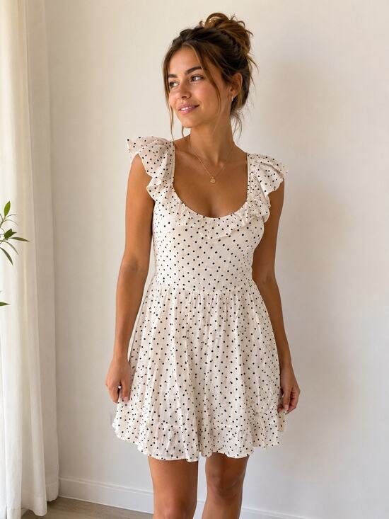 Old Navy Dresses & Skirts - Old Navy XL Polka Dot Ruffle Sleeve Cami Dress